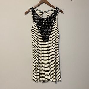 Crochet Striped Tank Dress